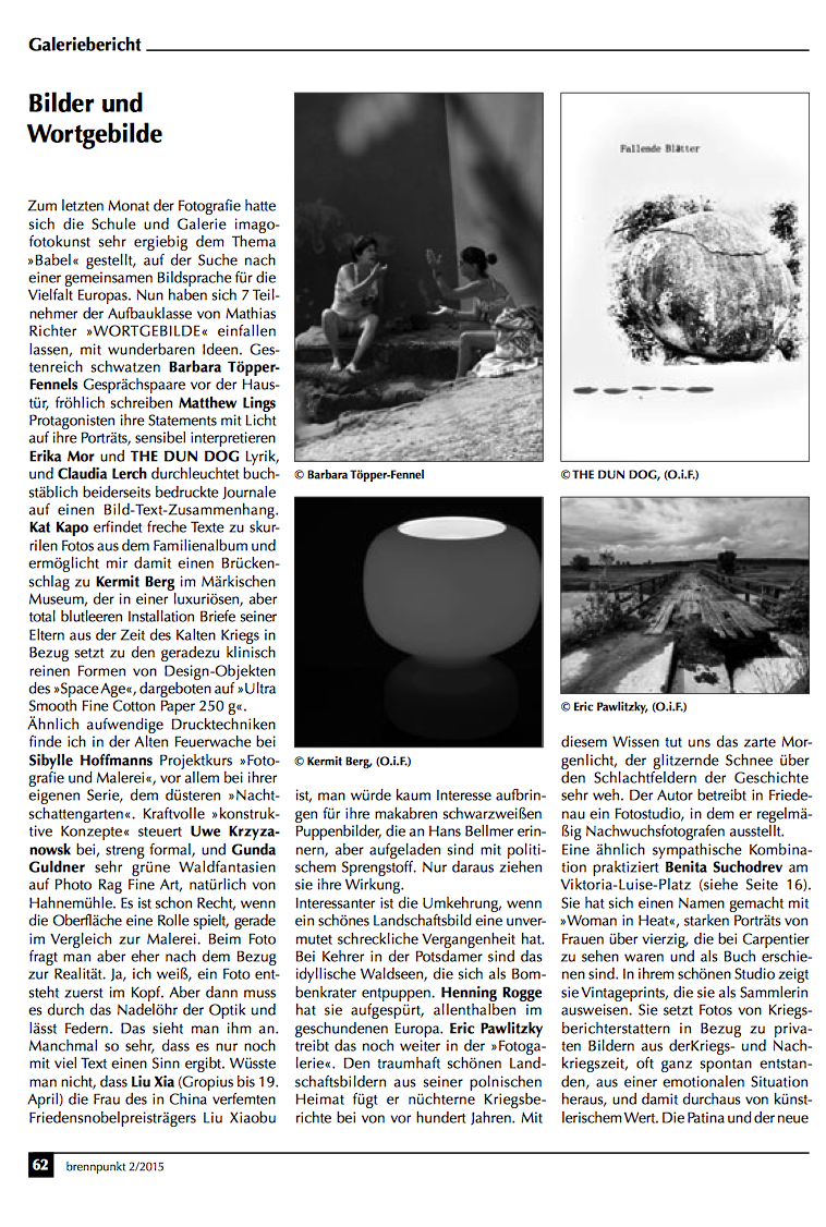 previous exhibition in brennpunkt 2/2015